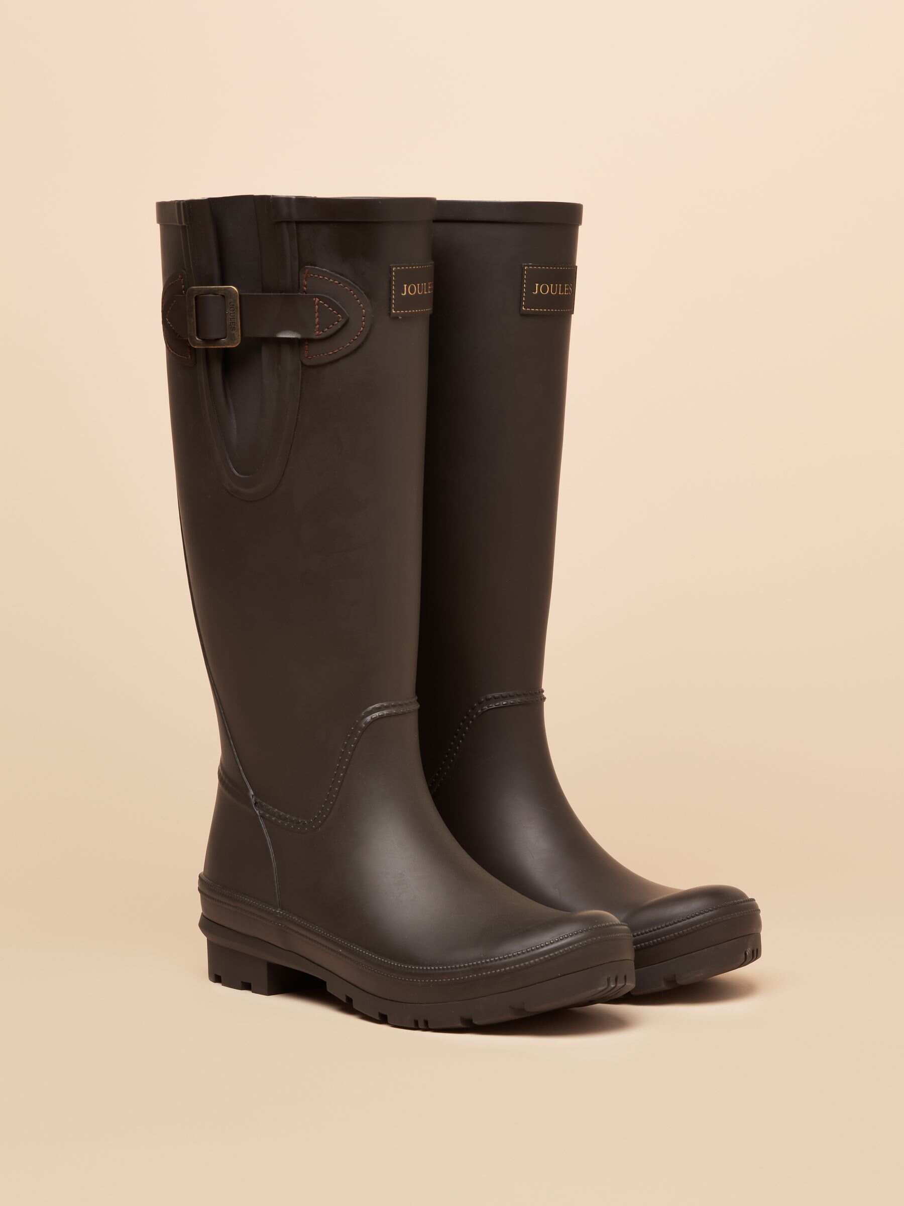 Houghton Black Adjustable Tall Wellies