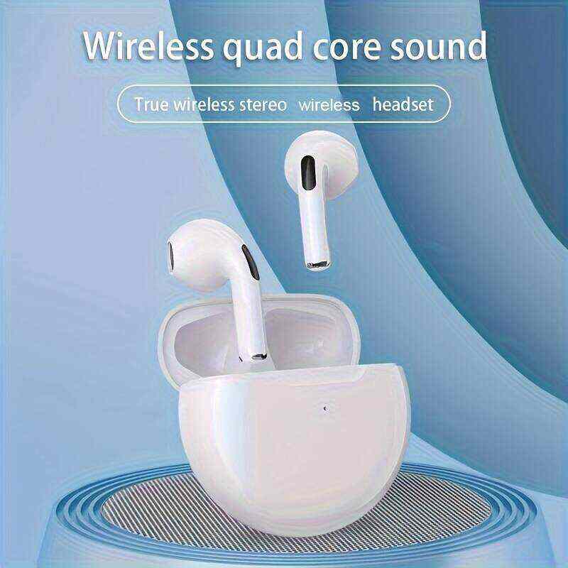 New Pro 6 Tws Waterproof In-Ear Hi-fi Stereo Wireless Earbuds Sports Life Headphones Air Pro 6 Gaming Headset For Iphone Android Ios, Earphones As Gift For Women Kids Children Men Adults