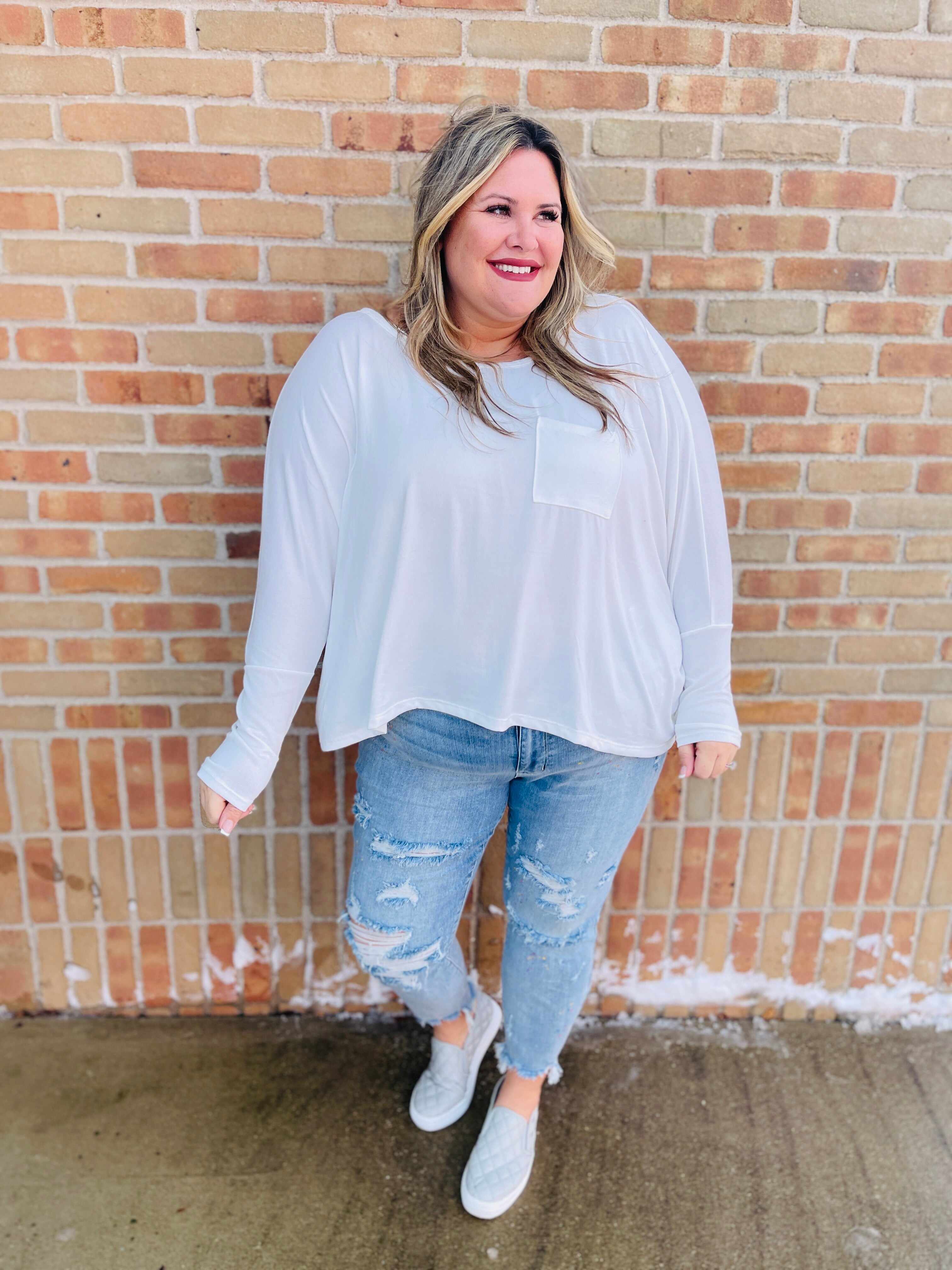 Plus/Reg Color Me Happy Boyfriend Jeans