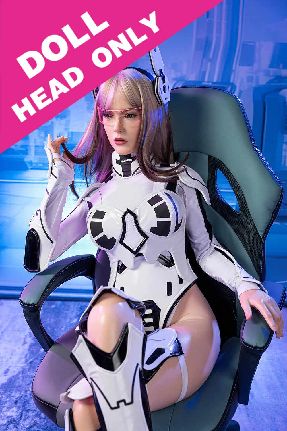 EU Stock - 2025 Latest Version RIDMII Tenar Unique Design Silicone Head AI Talking Realistic Robot Sex Doll Head Only