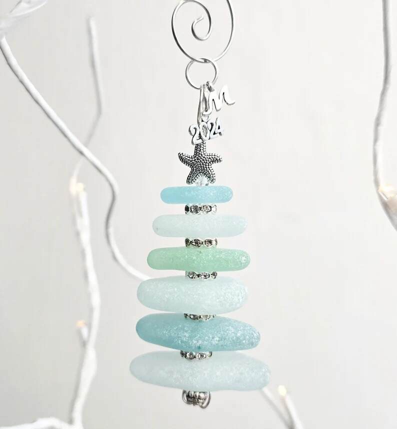 Sea Glass Christmas Tree Ornament/2024 Christmas Ornament