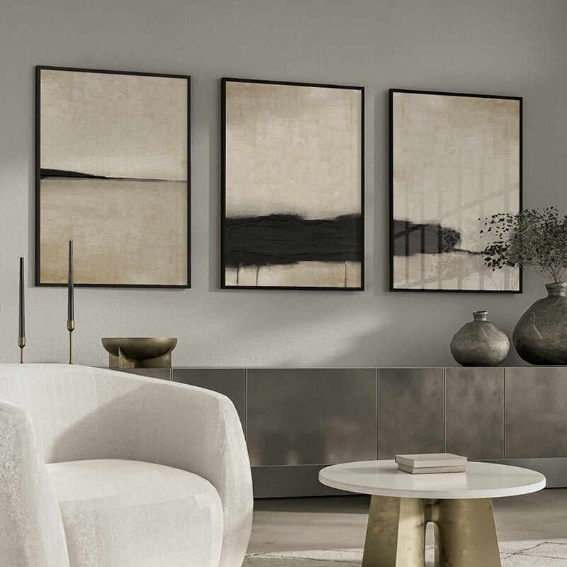 Neutral Elegance Abstract Canvas Wall Art