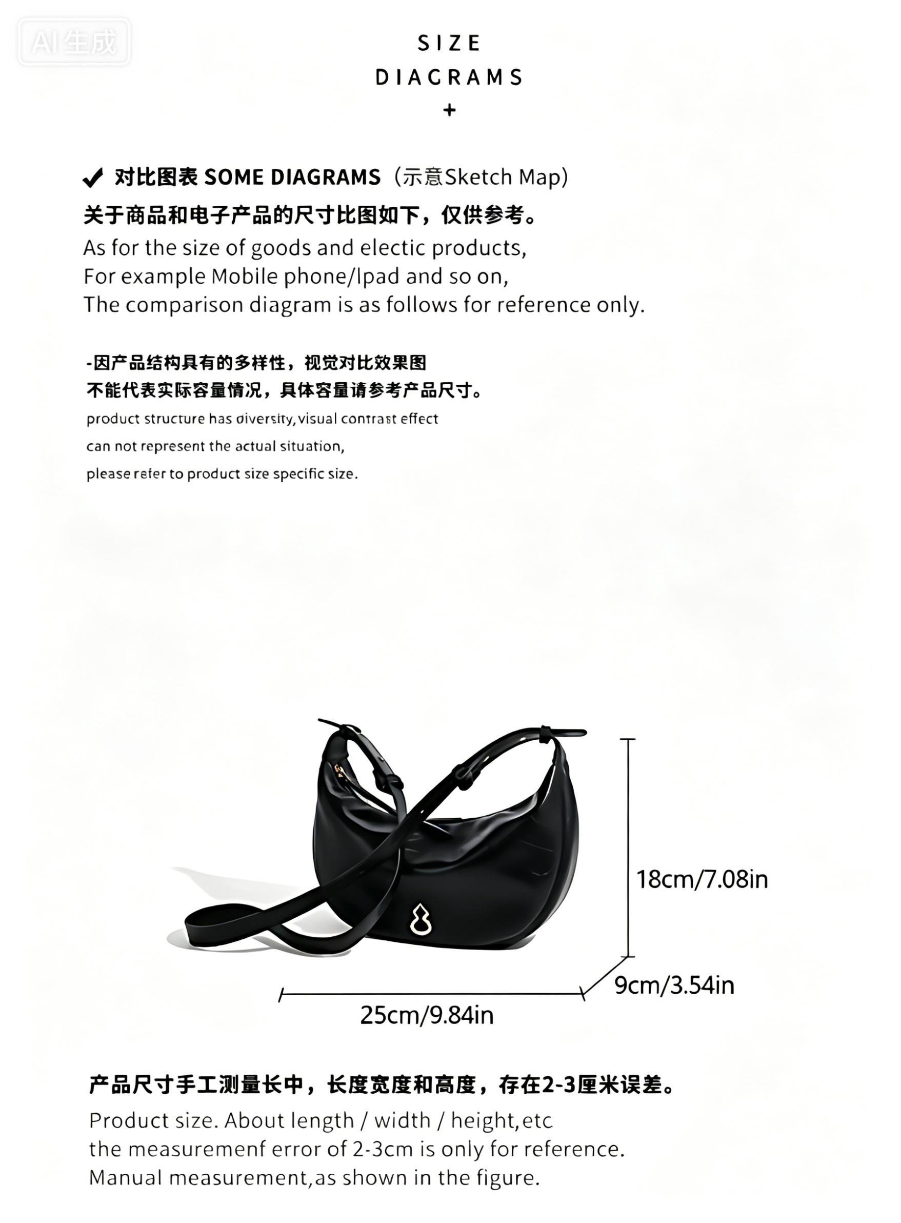 Fashionable classic Handbag Moon