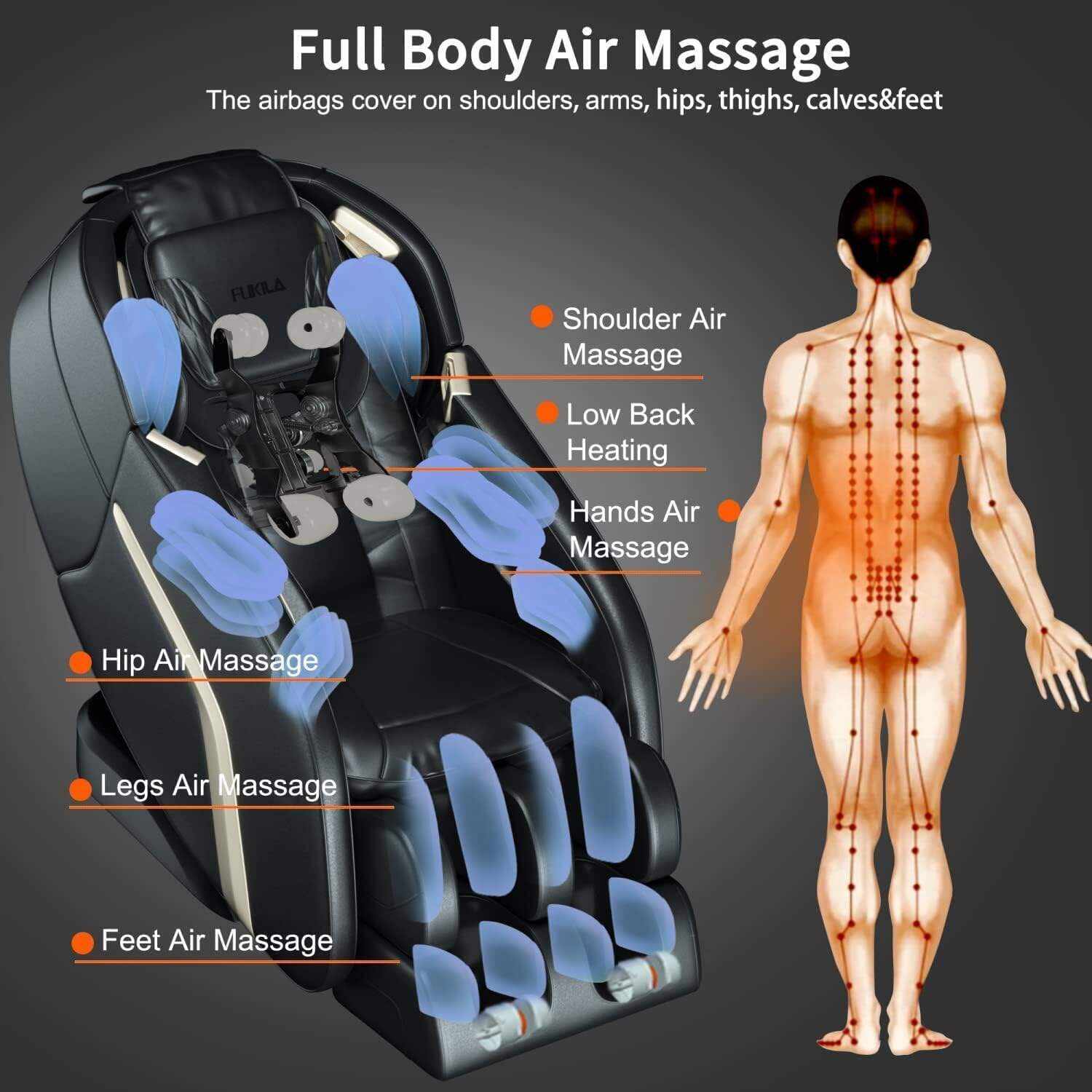 OWAYS Massage Chair,Zero Gravity SL Track Massage Chairs, Full Body Shiatsu Massage Chair Recliner with Space Saving, Auto Body Detection, Thai Stretching, Bluetooth Speaker, Heat, Foot Roller