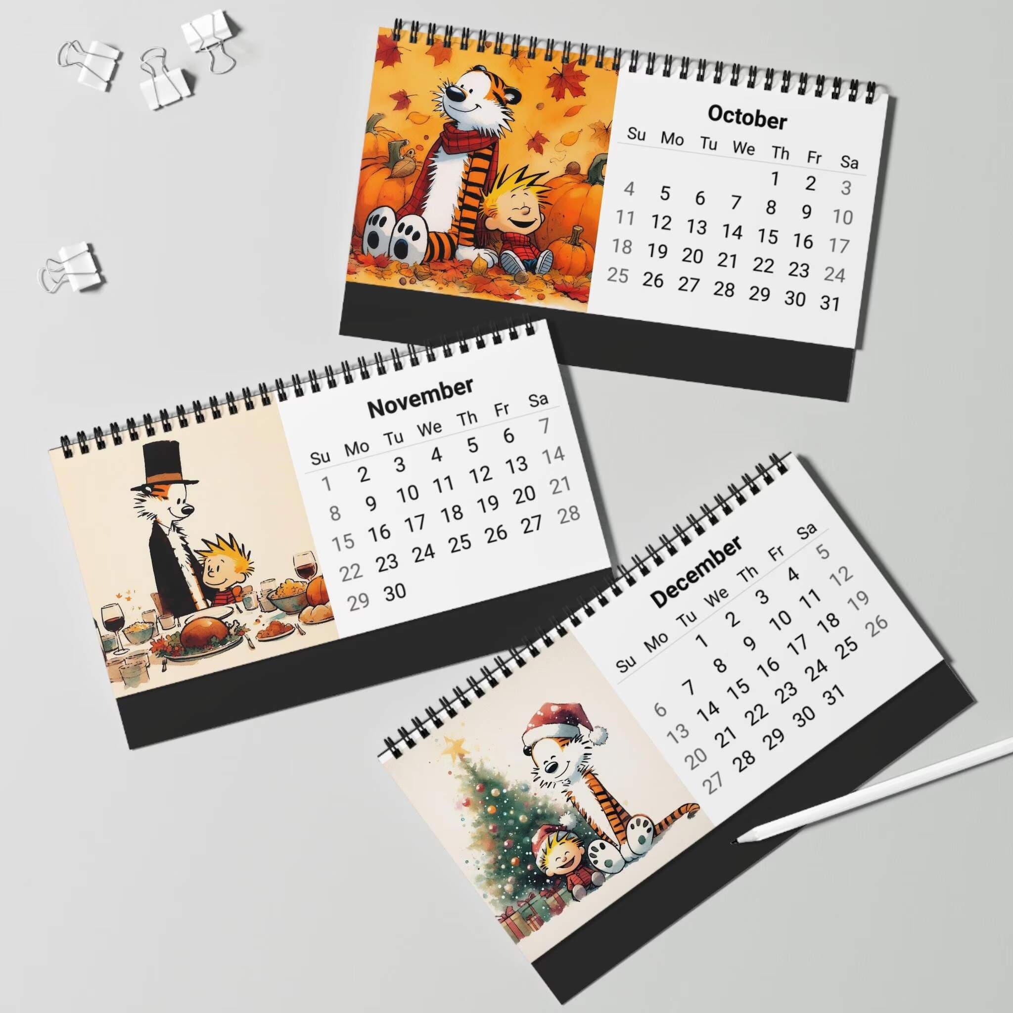 A Year With Calvin & Hobbes Desktop Calendar
