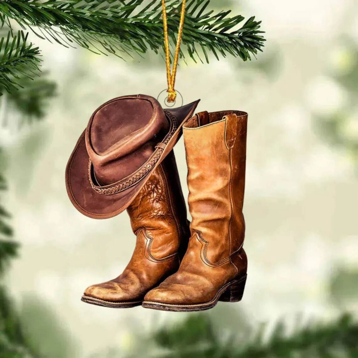 Cowboy Boots And Hat Ornament