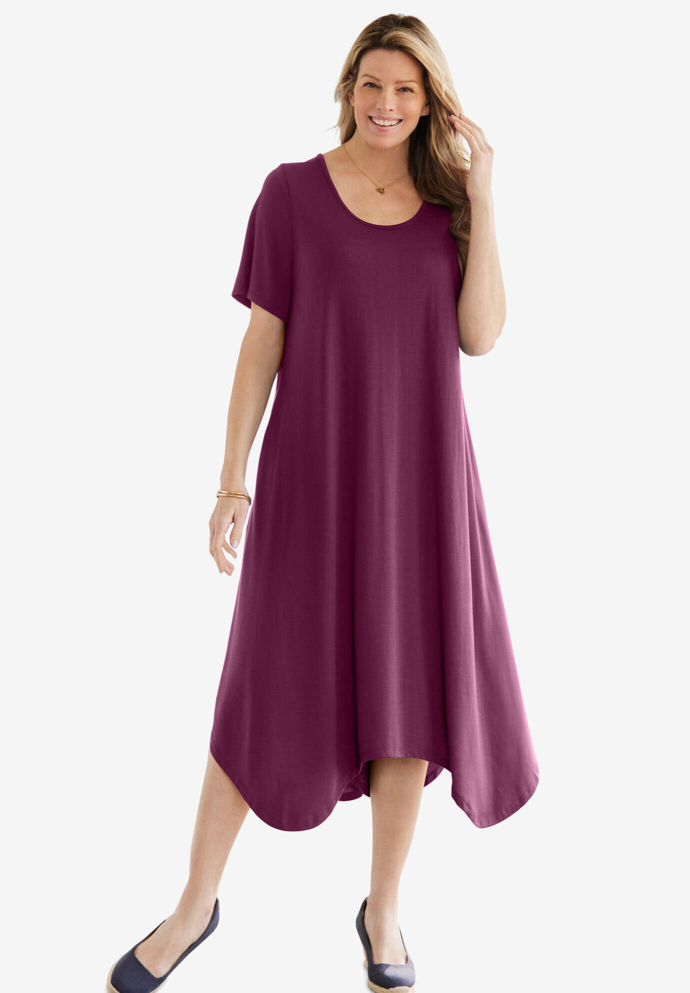 Drape Hem Dress