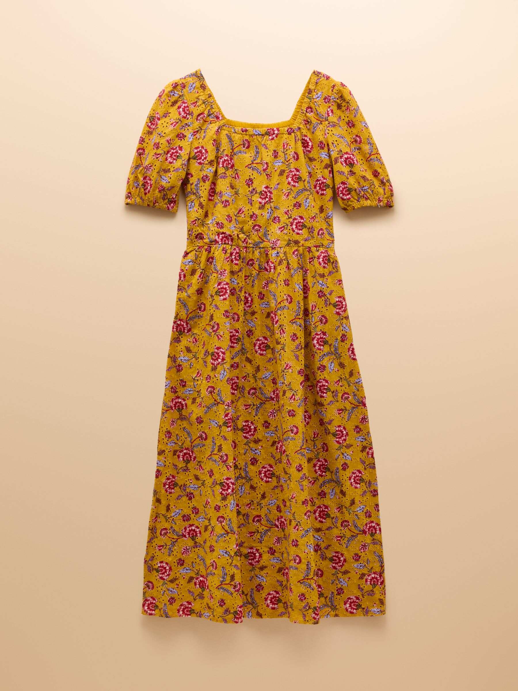 Harlow Yellow Floral Broderie Dress