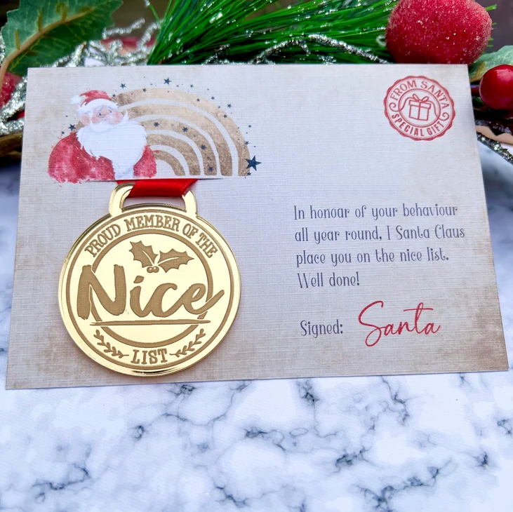 Nice List Medal,Christmas Eve box filler