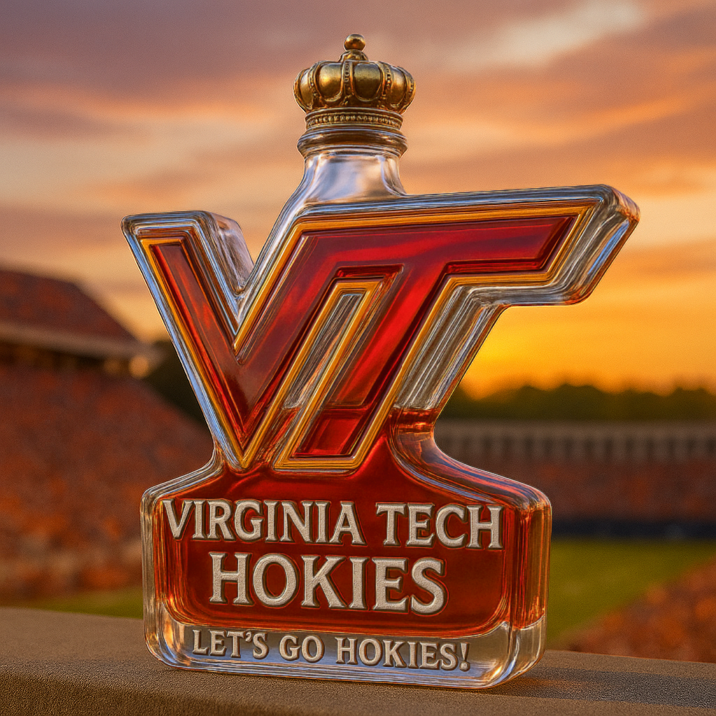 Virginia Tech Hokies Whiskey Bottle