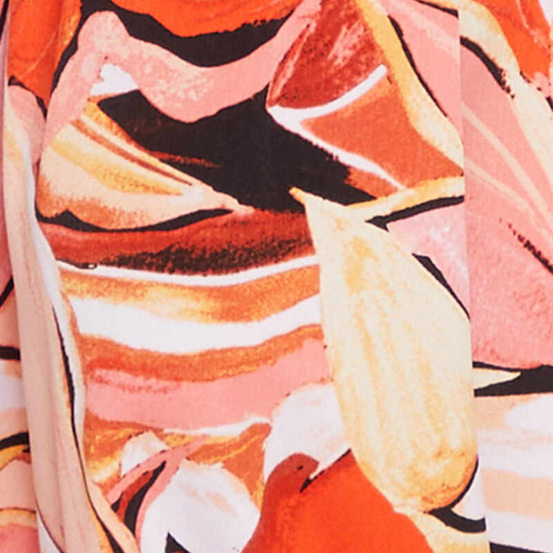 Plus Size Printed Pattern Maxi Skirt