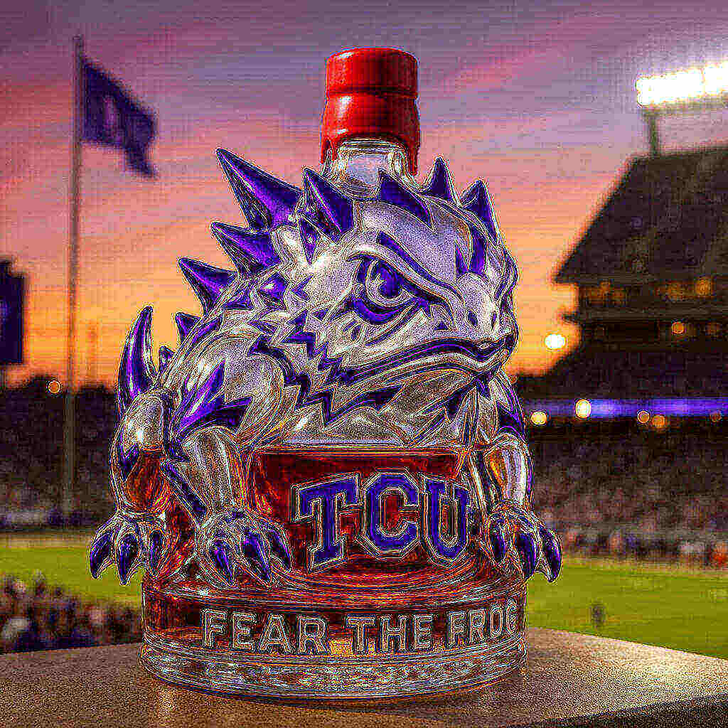 TCU Horned Frogs Limited Edition Whiskey Bottle