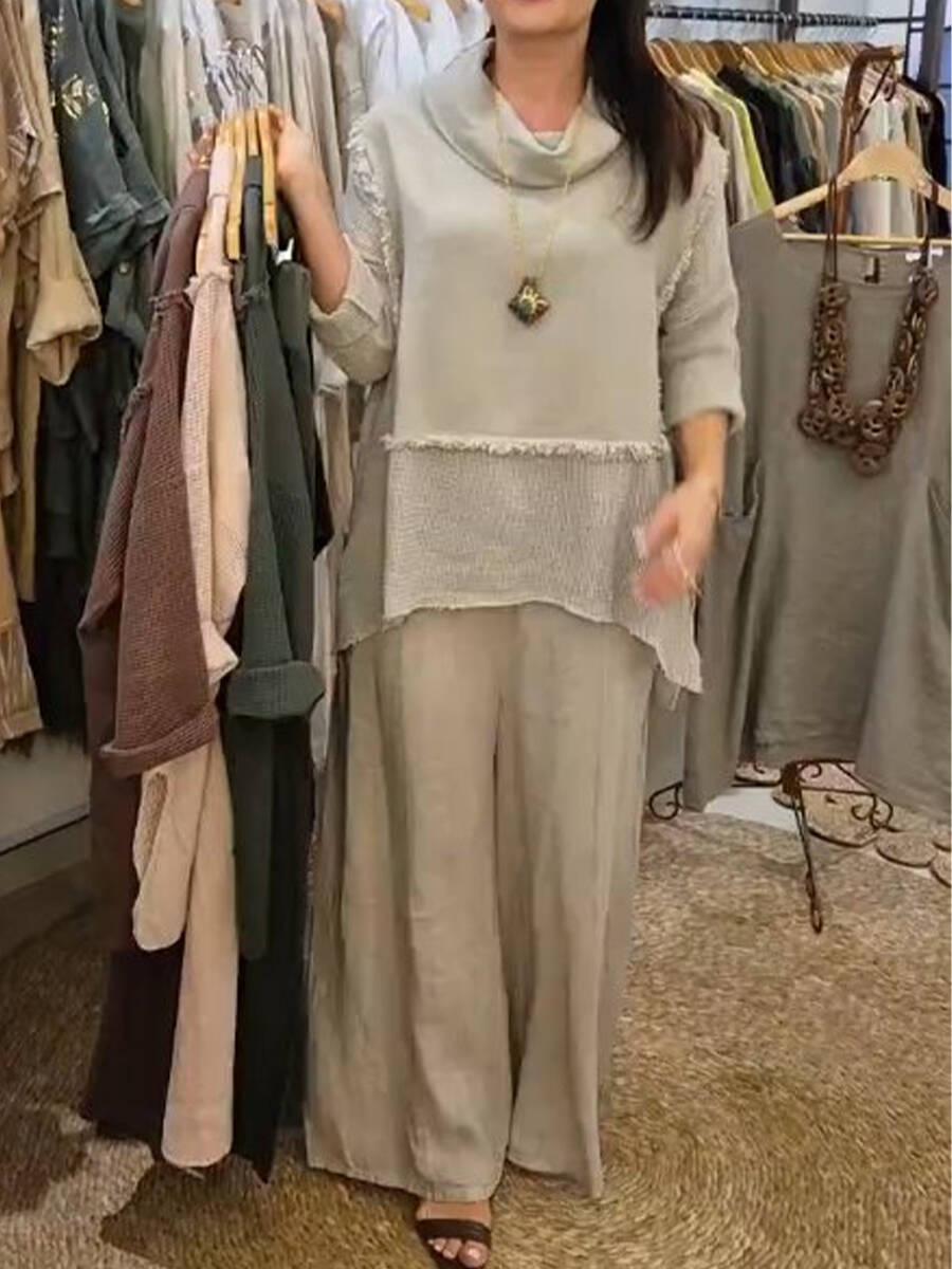 🔥Summer Arrivals🌟Casual Linen And Cotton Top And Pants Two-piece Set