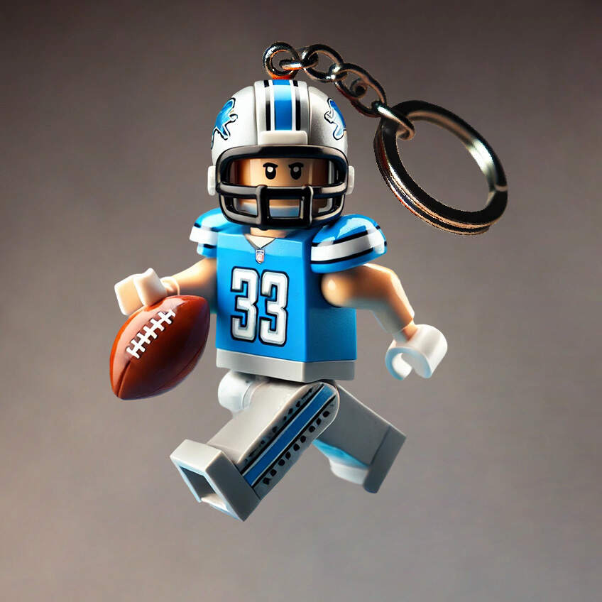 Football Team Building Set Kit Keychain