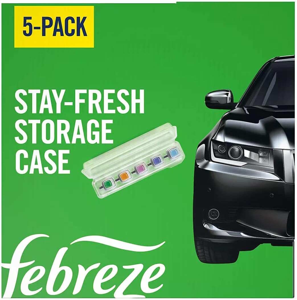 Febreze Car Air Fresheners, New Car Scent, Odor Eliminator for Strong Odors Car Vent Clips (2 Count)