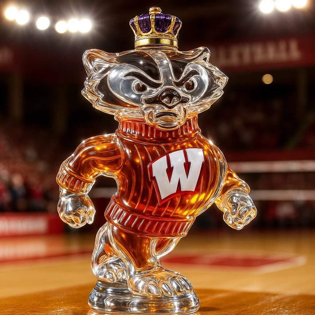 Wisconsin Badgers Whisky Bottle