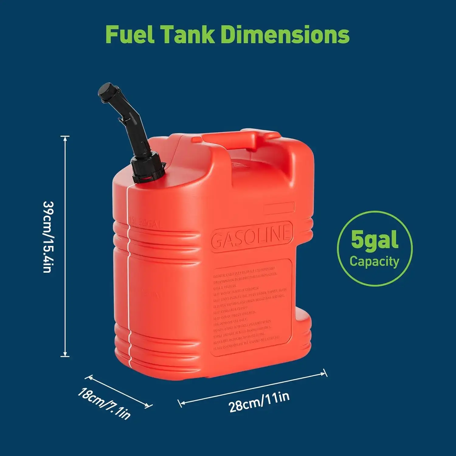 15 Gallon Portable Fuel Caddy with LE Pump & 10ft Hose for Gasoline Diesel Storage on Wheels for Cars Lawn Mowers ATVs Boats Red Yellow Gray Options - Convenience