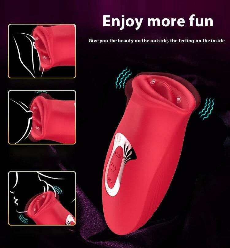 Multi-frequency Tongue Licking Clitoral Vibrator