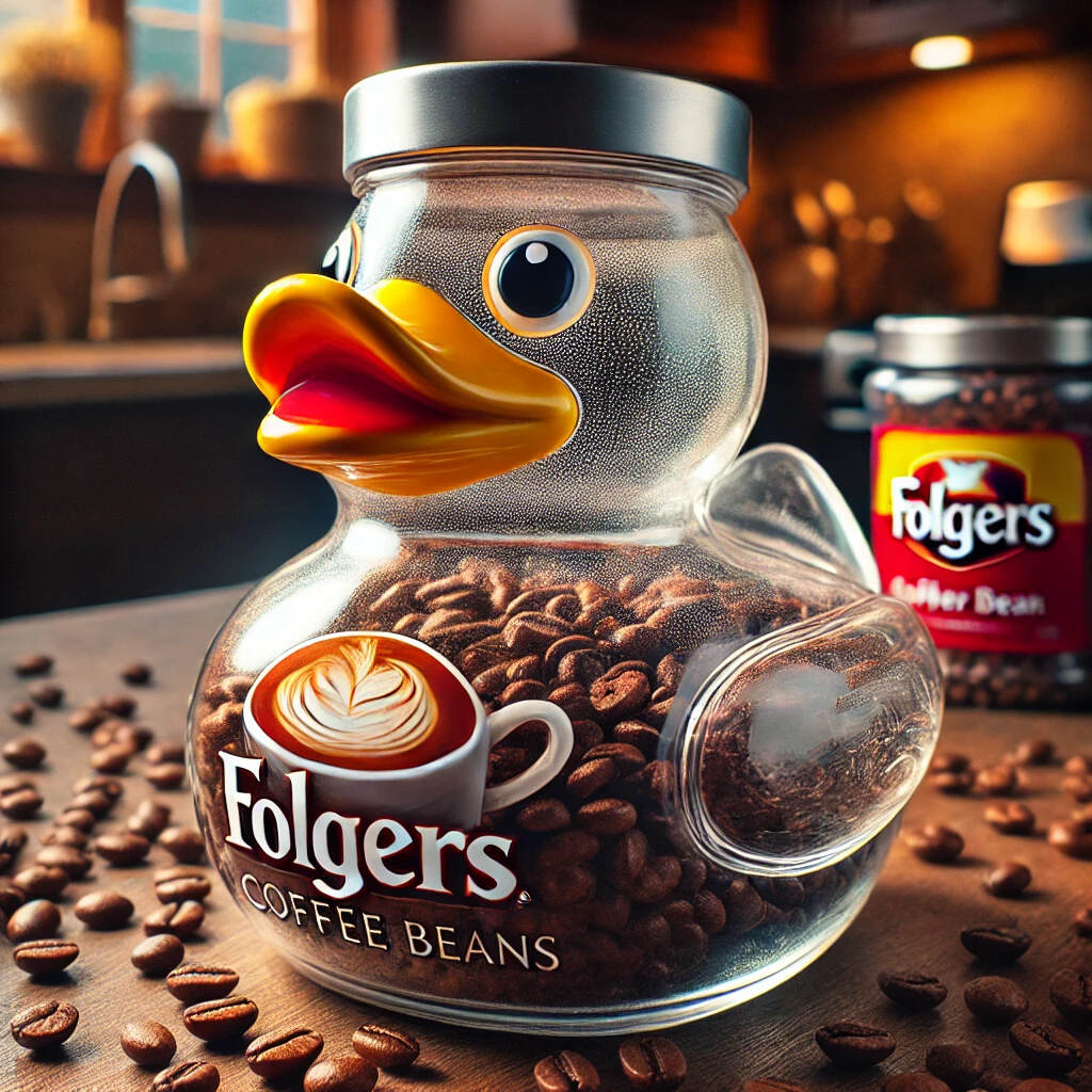 Funny Coffee Bean Duck Jar