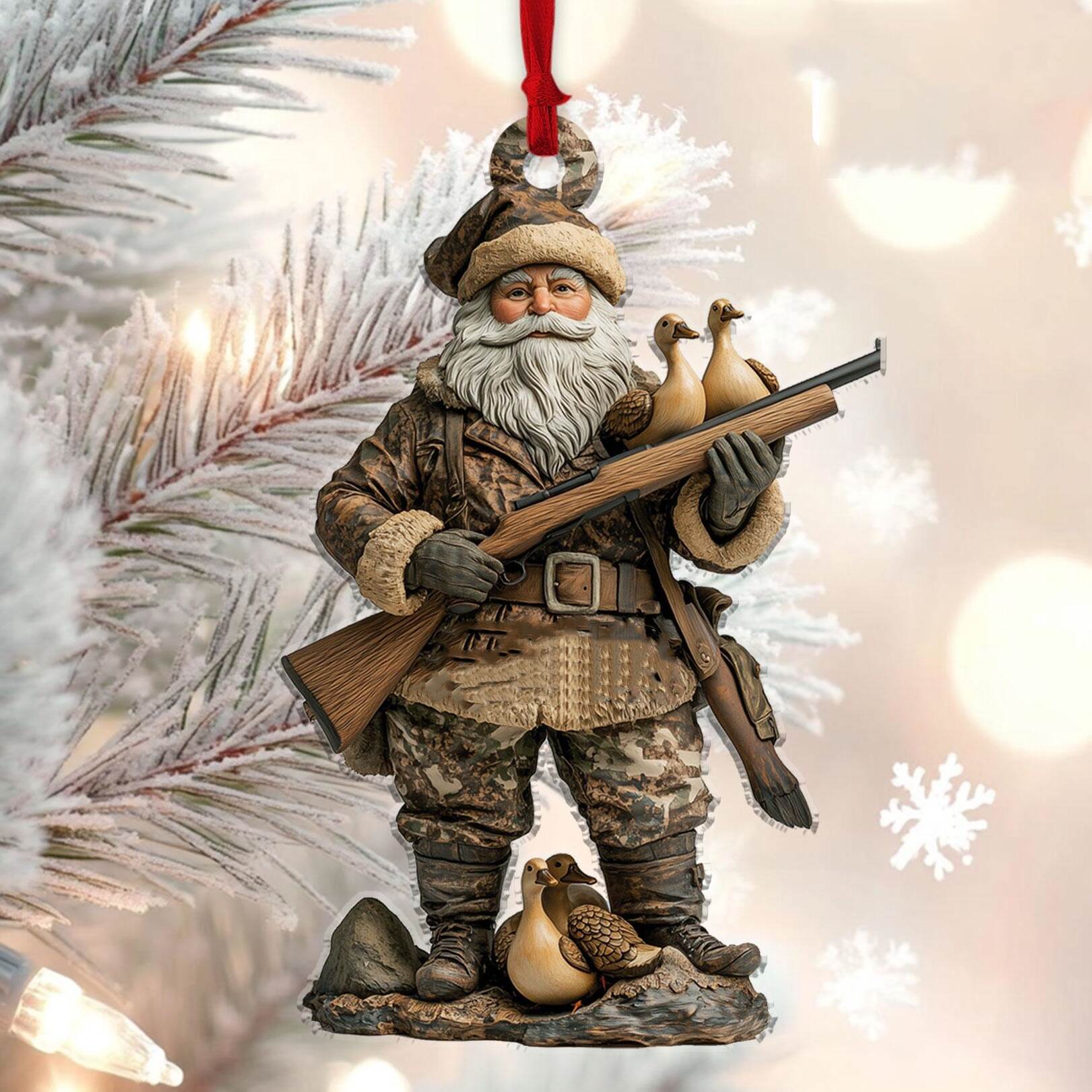 Santa the Hunter Ornament