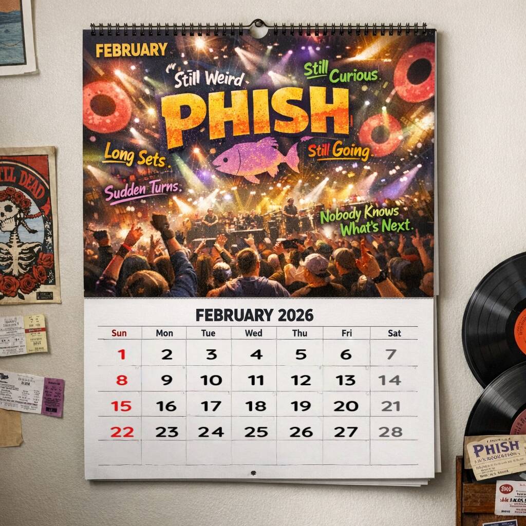 Jam Band Legends 2026 Wall Calendar