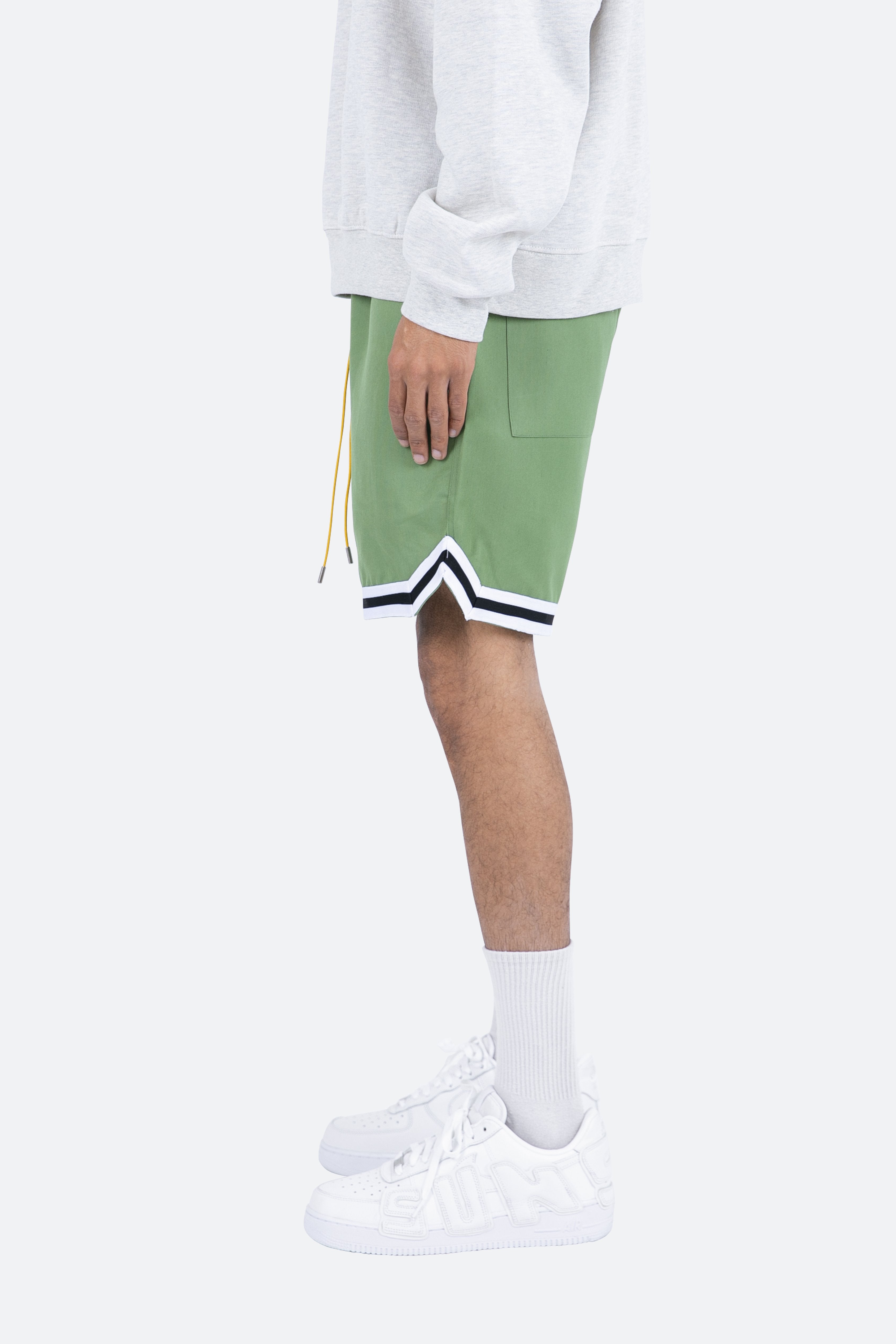 Poly Cotton Walking Shorts - Olive