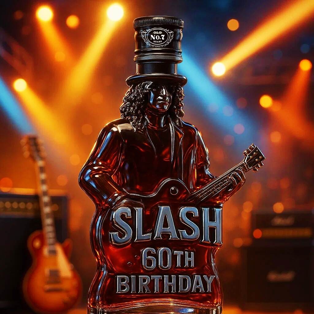 Slash 60th Birthday Commemorative Whisky Bottle
