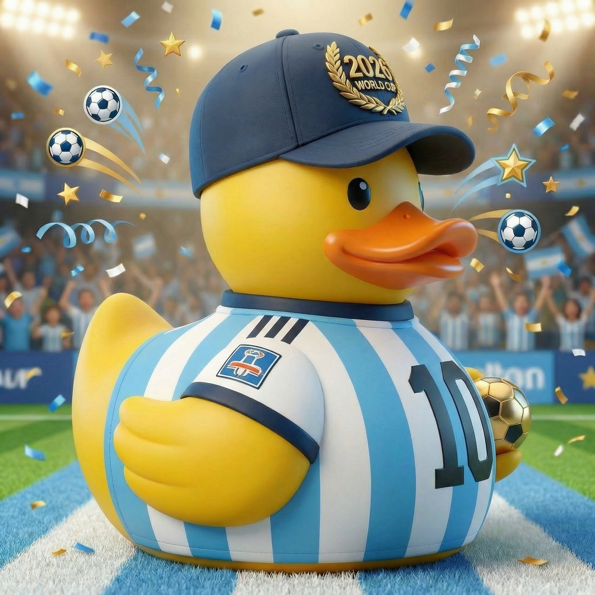 World Cup 2026 Argentina #10 Rubber Duck – A Champion You Can Hold