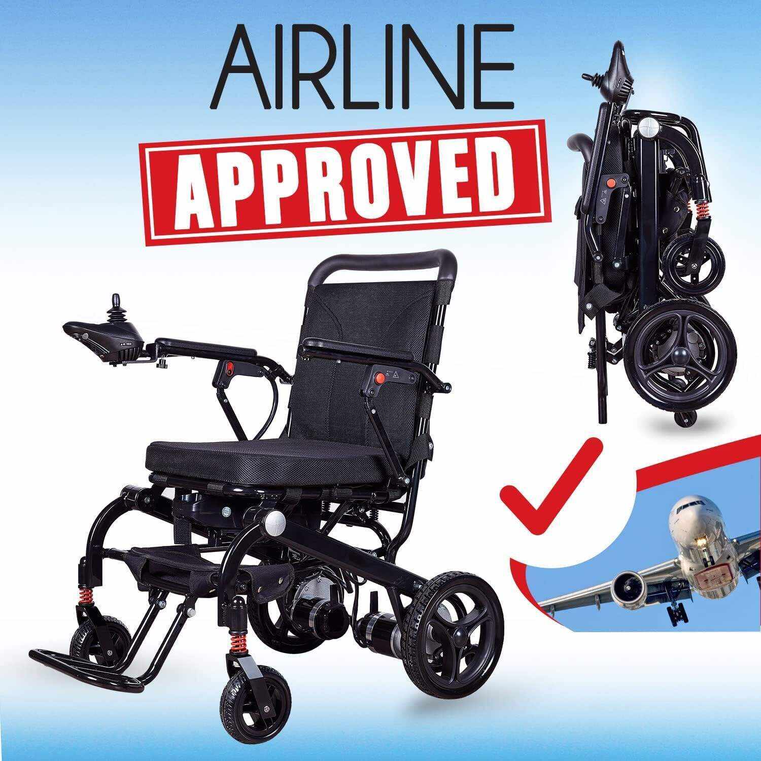 Rubicon DX06 Super Lightweight Electric Wheelchairs - Easy to Use - 12 mi Cruise Range - Detachable Battery 10AH - Liftable Armrest- Travel Size Foldable Power Wheelchair - Serviced from USA (Model1)