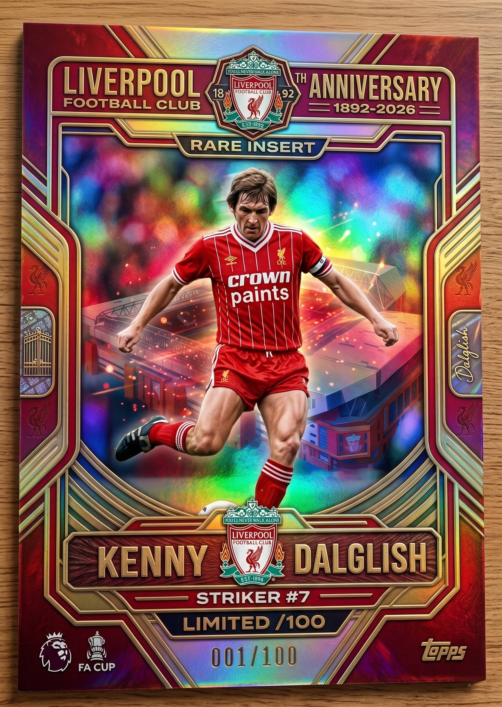 Liverpool Football Club 134th Anniversary Legacy Collection Trading Cards