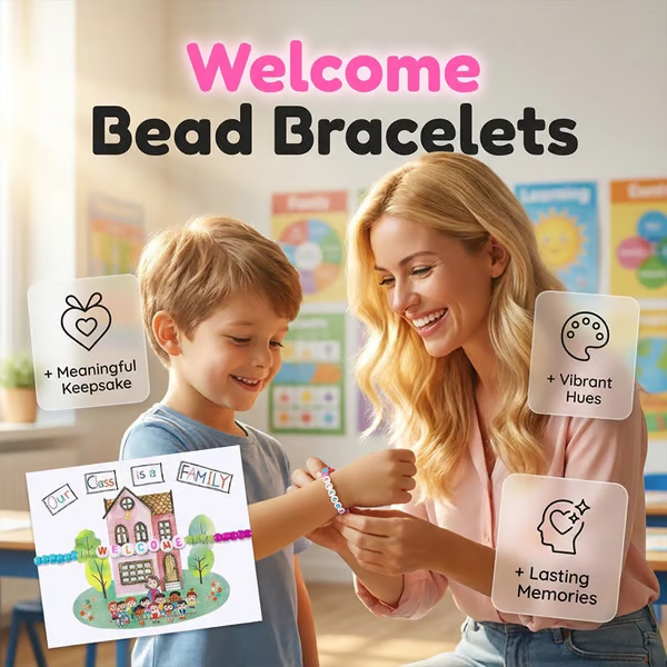 🔥Last Day 69% OFF - ✨🌈Pack of 25 Welcome BeadBracelets - StrengthenClassroom Friendship & SpreadWarm Kindness!