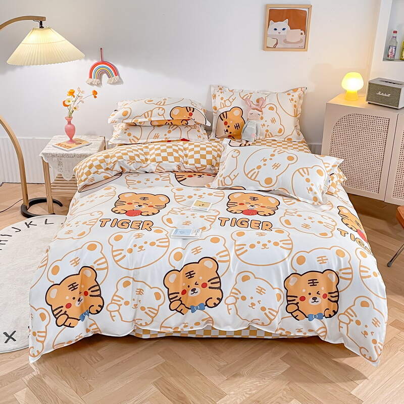 Printed Bed Sheet Set - Tiger