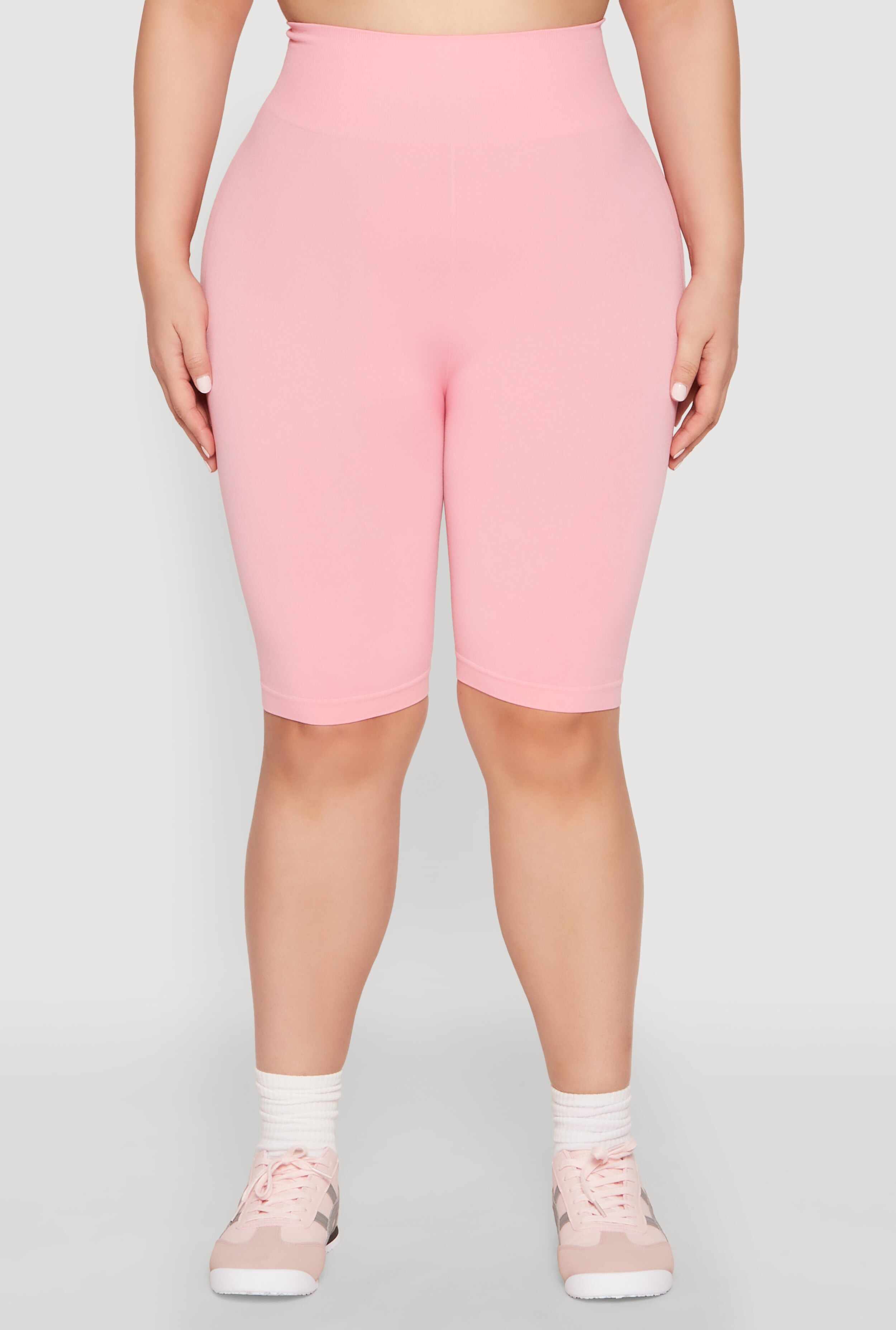 Plus Size High Waisted Biker Shorts