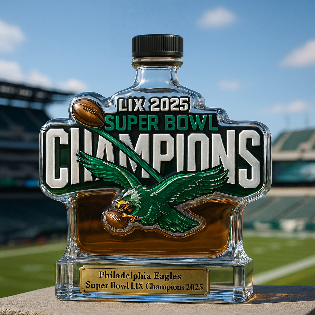Philadelphia Eagles – Super Bowl LIX Champions Whiskey Bottle