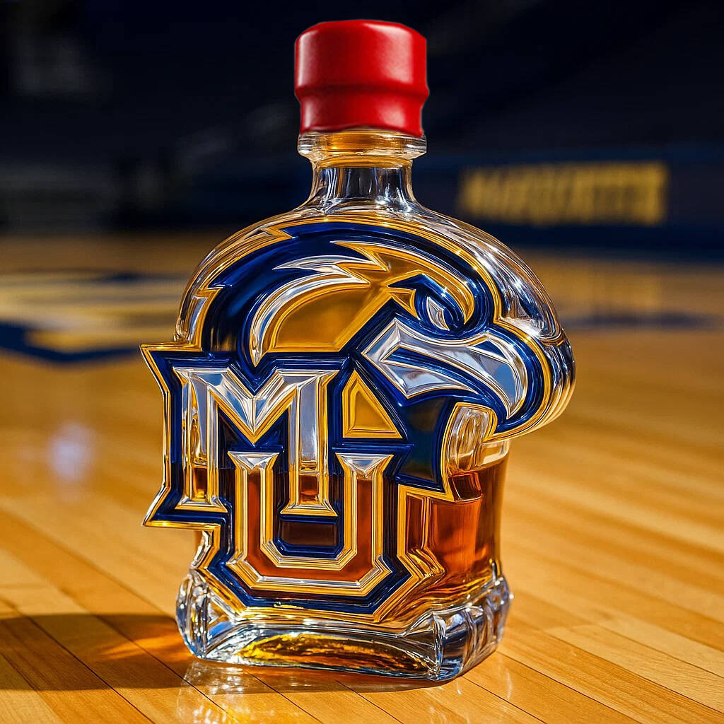 Marquette University Golden Eagles Whiskey Bottle