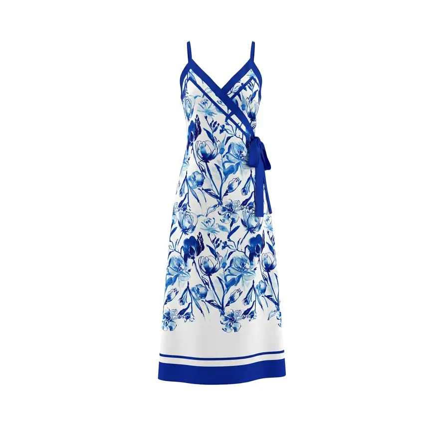 Printed Wrap Dress