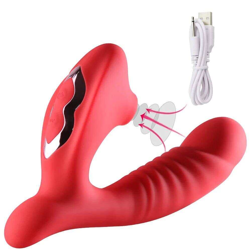 G-Spot Dildo Vibrator – Clit Sucker with 9 Oral Sucking Modes