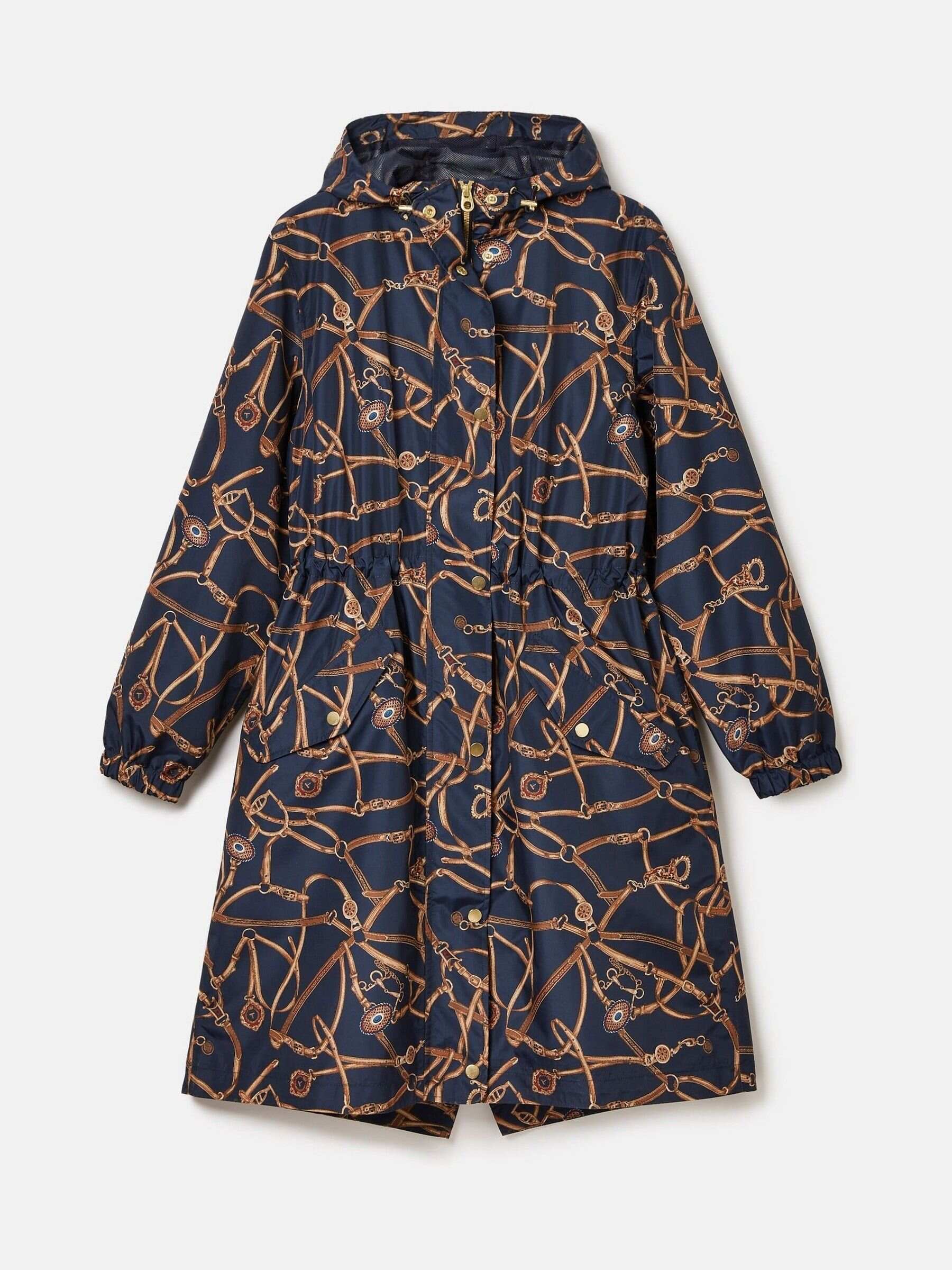 Holkham Navy Blue Bridle Waterproof Packable Raincoat With Hood
