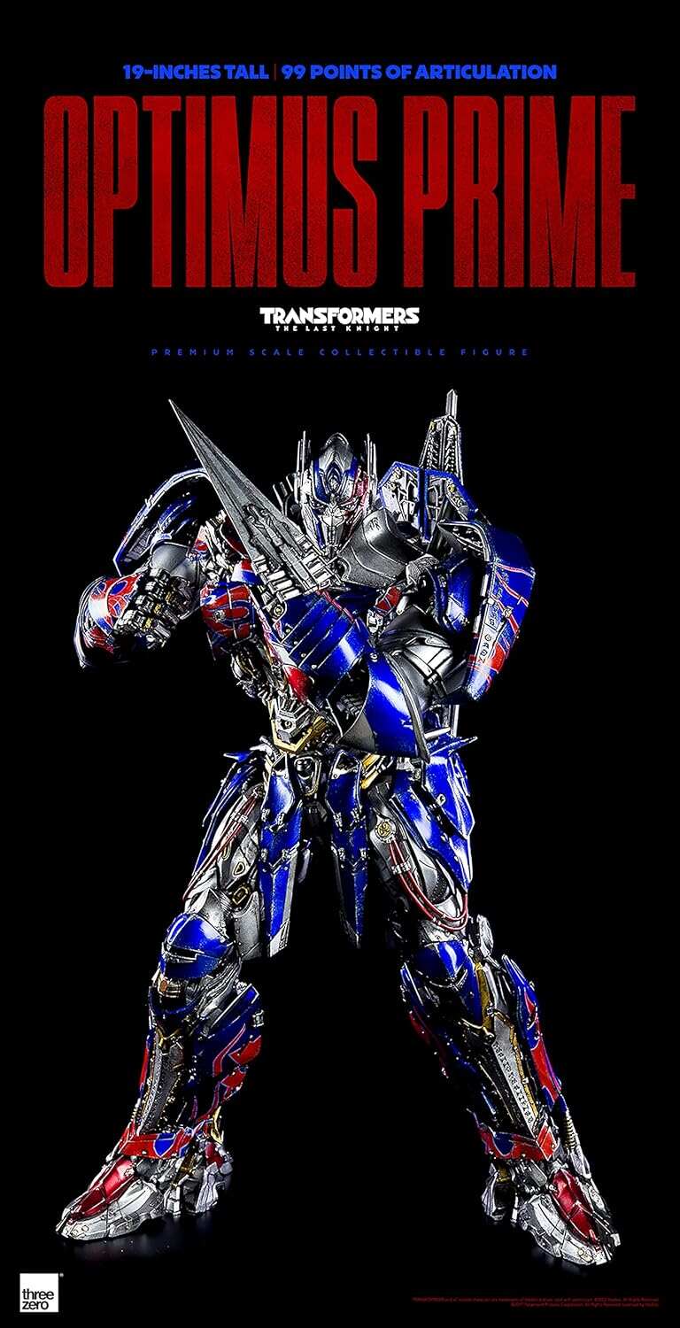 THREEZERO Transformers: The Last Knight – Optimus Prime Premium Scale Figure, Multi