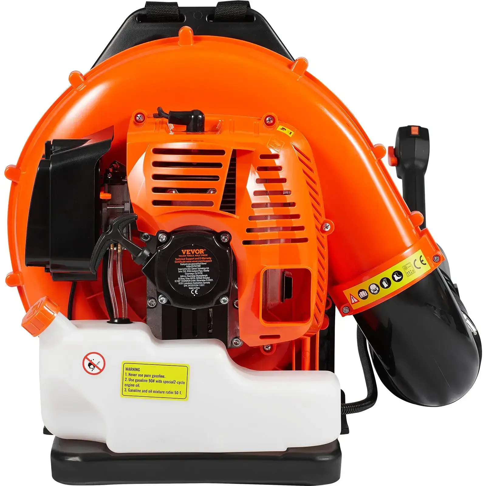Backpack Gas Leaf Blower 79cc 2-Cycle Gas Powered with 3L Fuel Tank,  184MPH Speed for Lawn Care, Leaf Cleaning, and Snow Removal