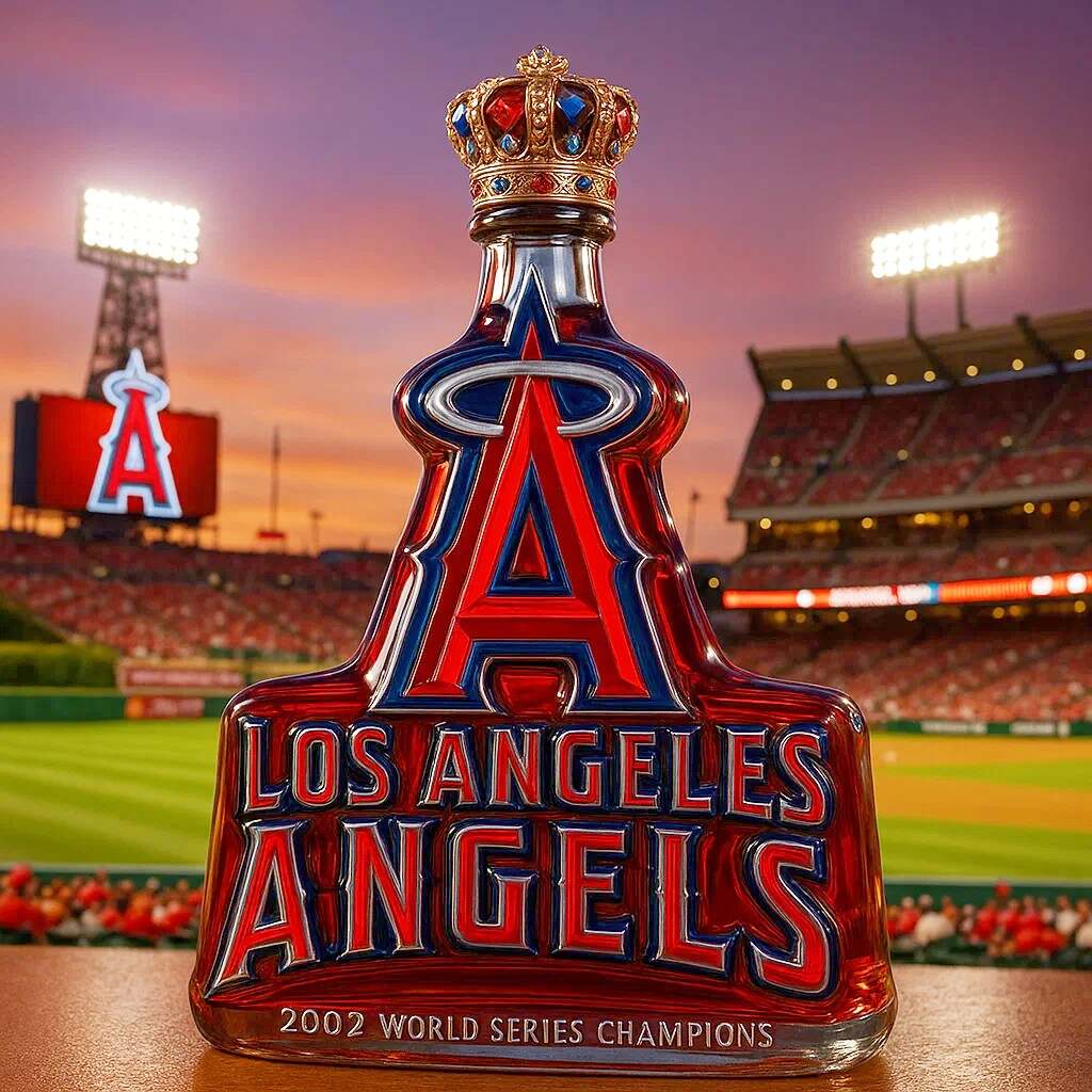 Los Angeles Angels Team Honor Limited Edition Whiskey Bottle