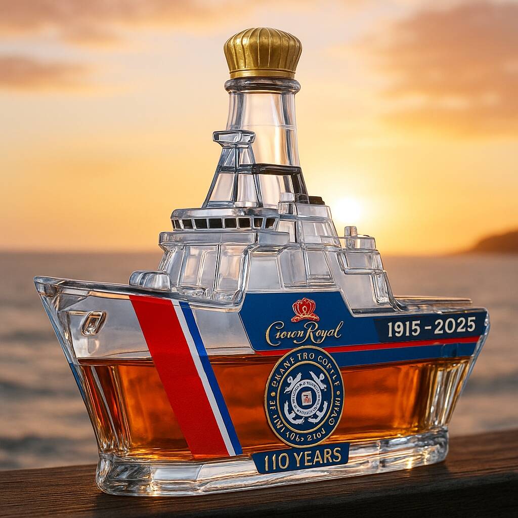 USCG 110th Anniversary USCGC Whiskey Bottle