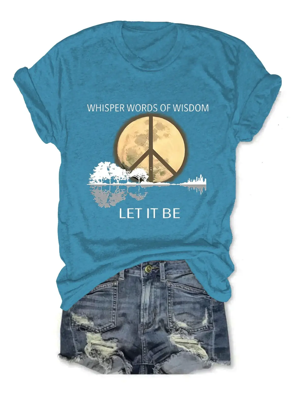 Whisper Words Of Wisdom Let It Be Art Print Causal T-shirt
