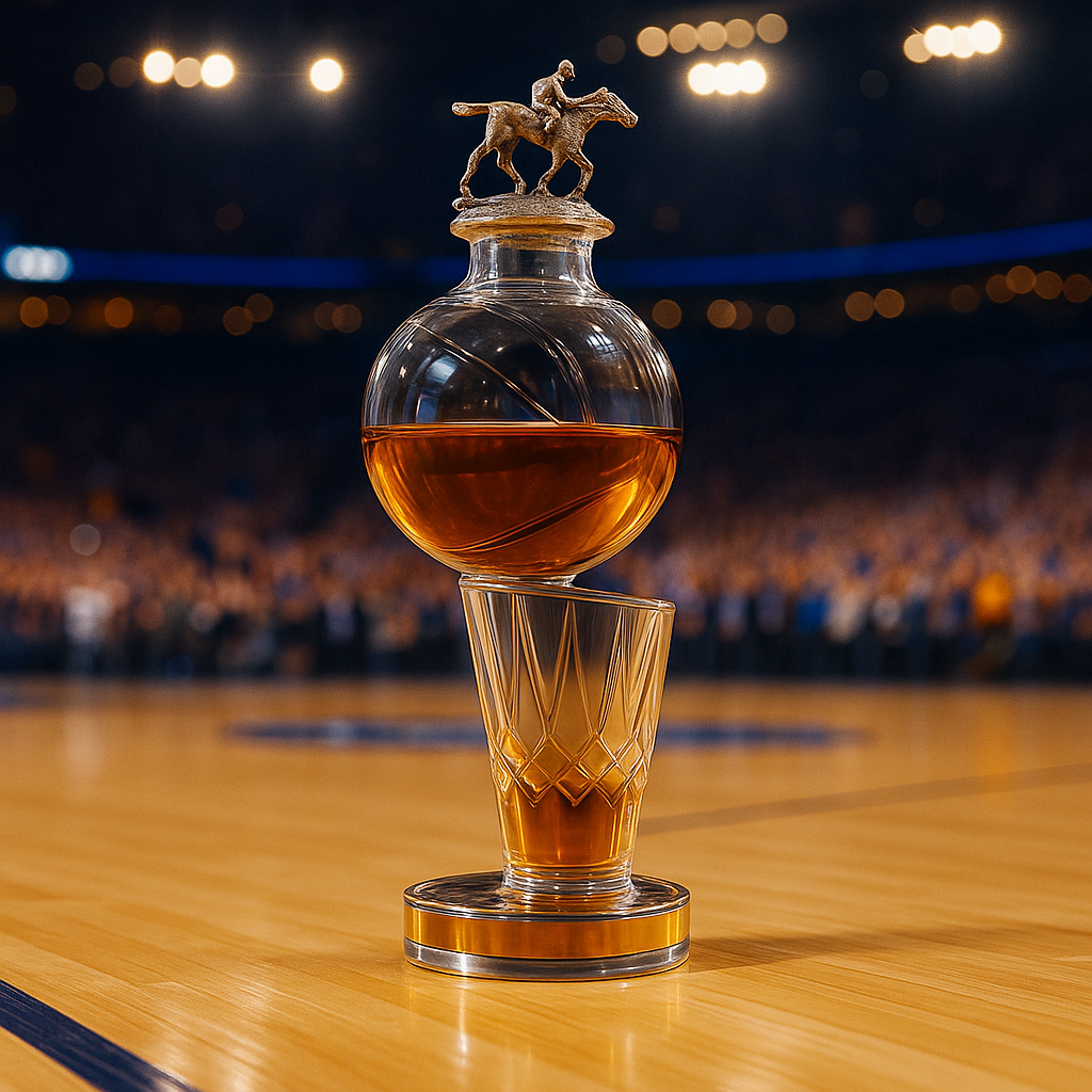 Larry O'Brien Championship Trophy Whiskey Bottle