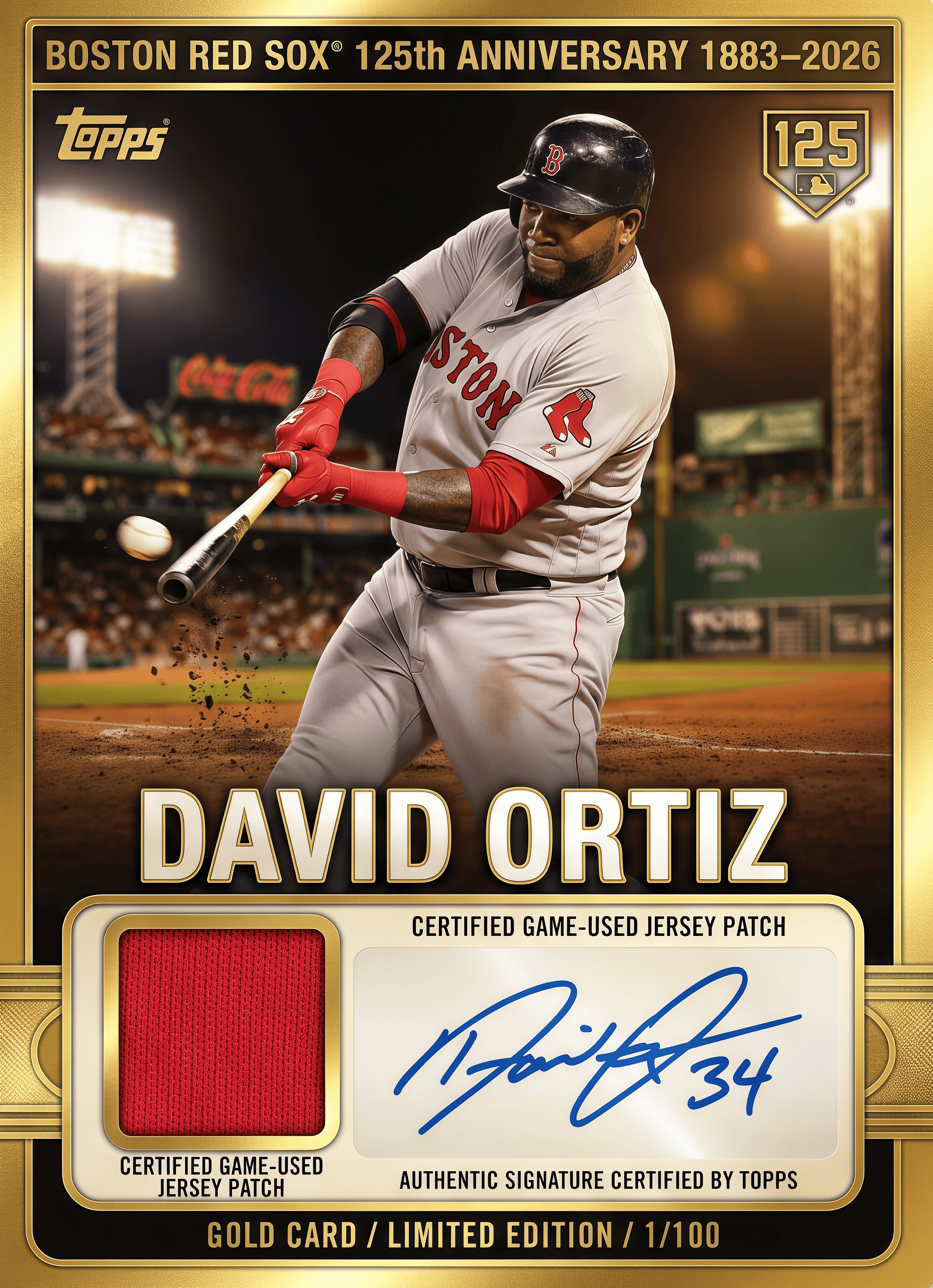 2026 Boston Red Sox 125th Anniversary Trading Cards Hobby Box