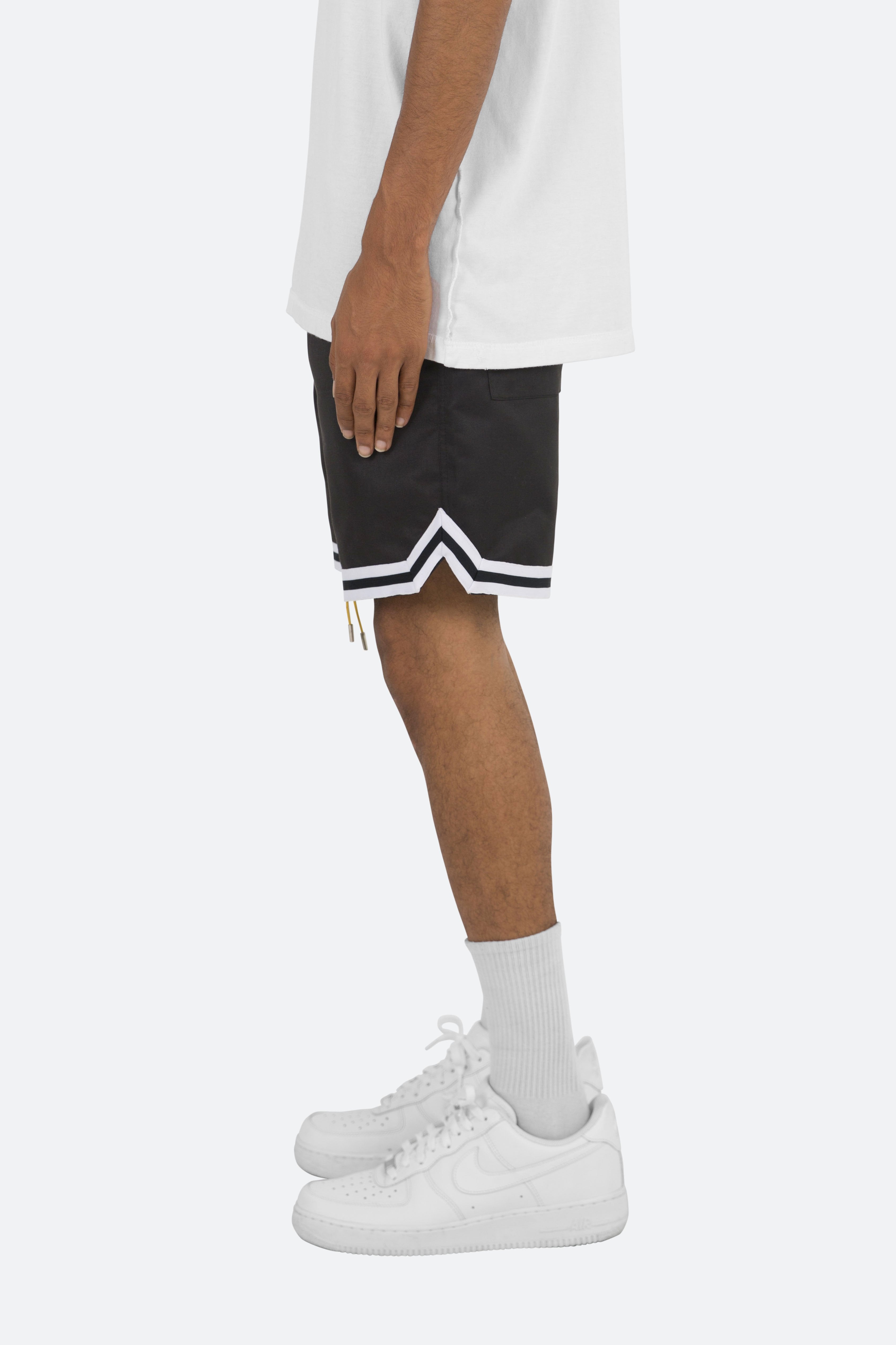 Poly Cotton Walking Shorts - Black