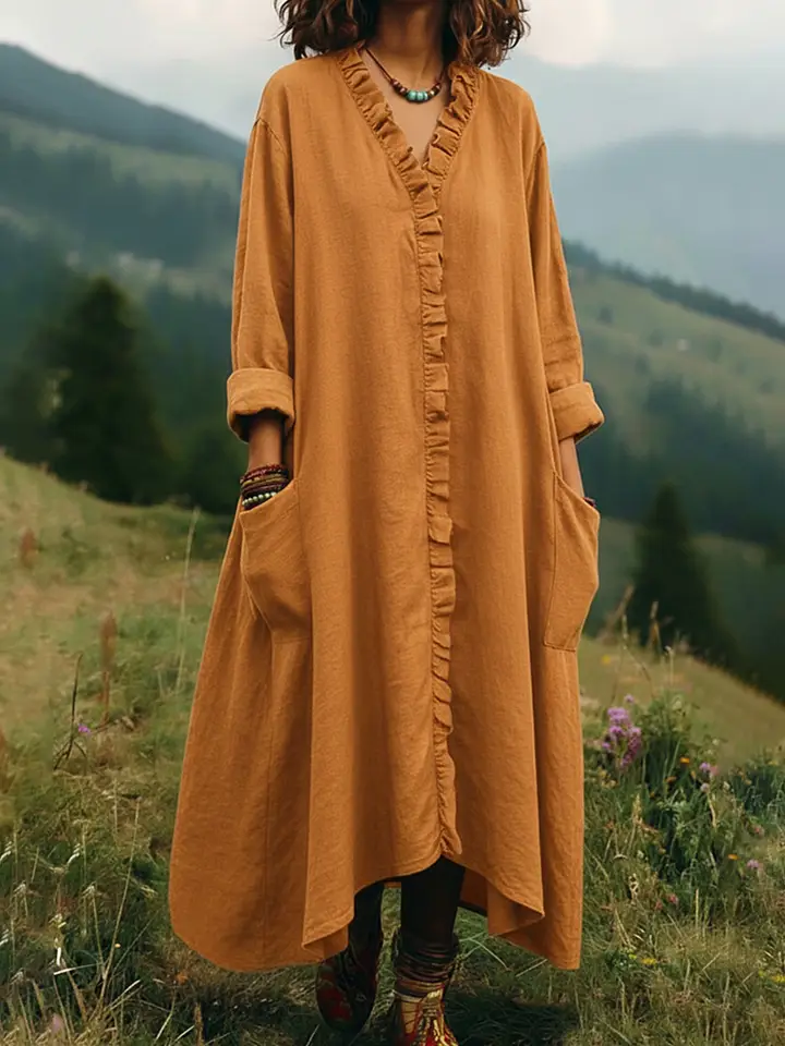 🔥Summer Arrivals🌟Vintage Lace V-neck Irregular Hem Dress