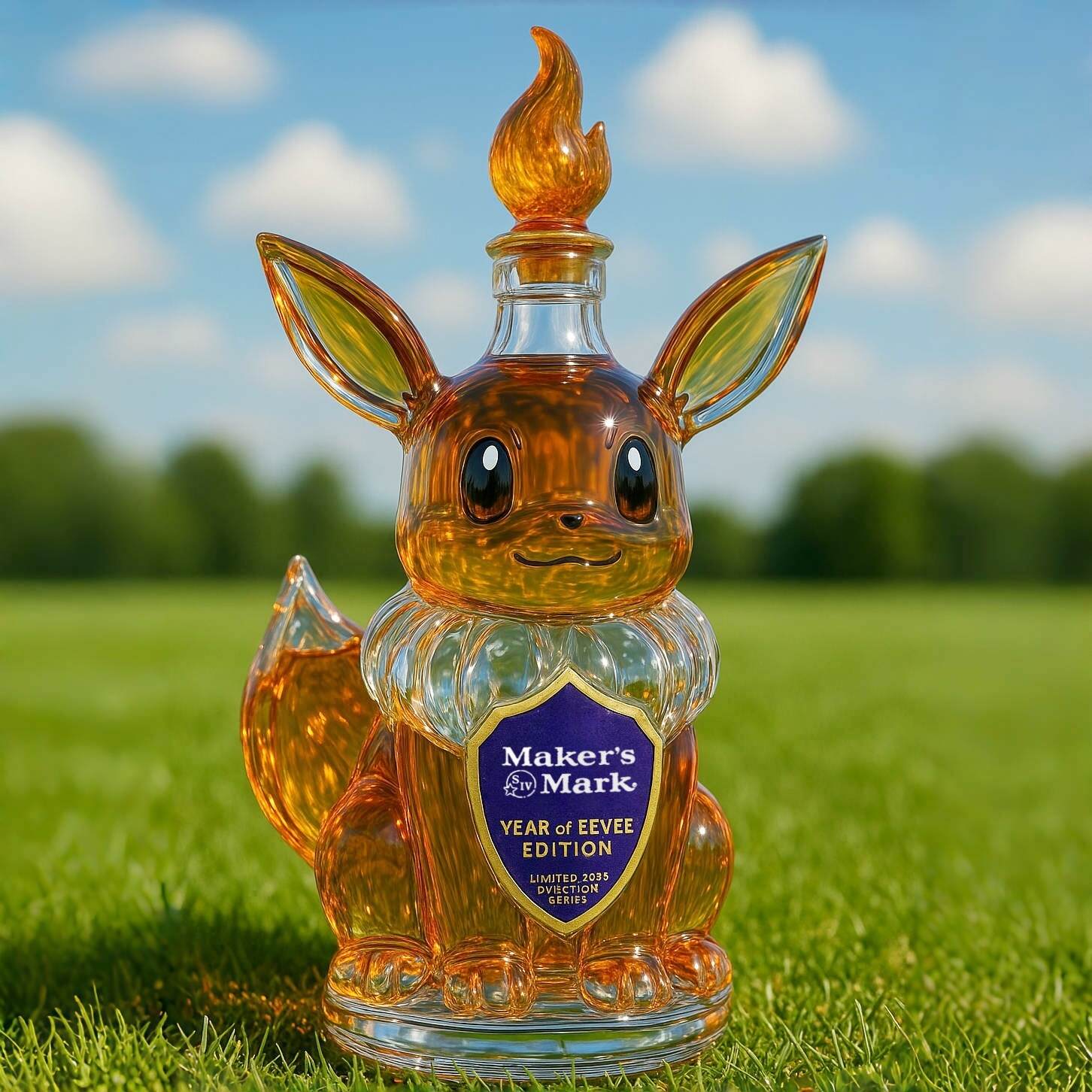 Eevee whiskey bottle