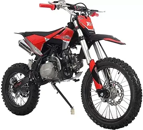 125cc Adult Dirt Bike with 4 Speed ​​Manual Transmission, Dual Stock Frames! Big 17