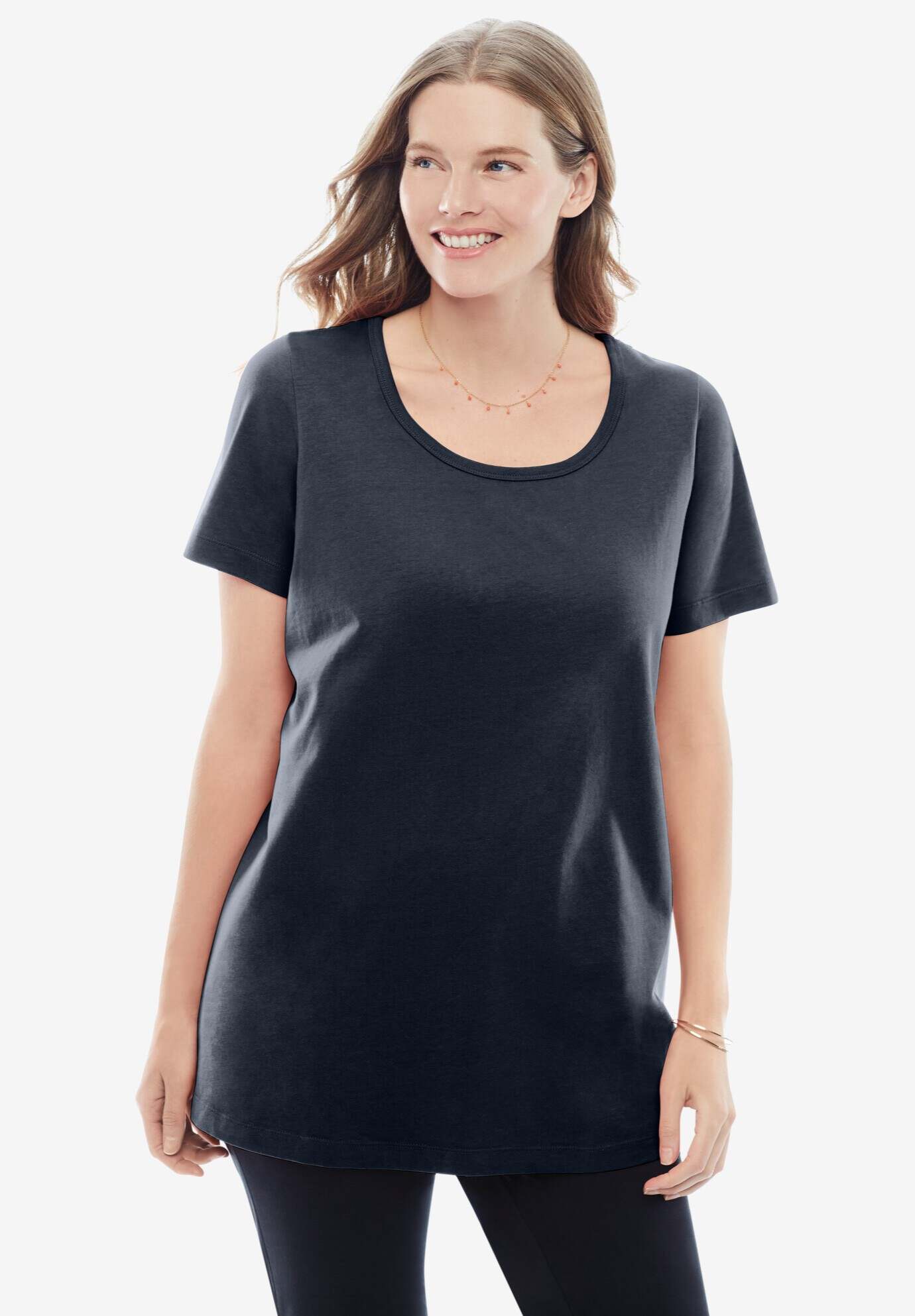 Perfect Short-Sleeve Scoopneck Tee